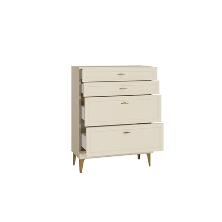 Гостиная Марион композиция 1 слоновая кость С341 PE, слоновая кость 6898 ПВХ, белый PE шагрень (собирается на любую сторону)