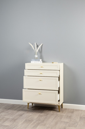 Комод Марион 16.249 слоновая кость С341 PE, слоновая кость 6898 ПВХ, белый PE шагрень