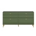 Комод Марион 16.256 дымчатый зеленый K521, олива шагрень AG 1050 ПВХ, белый PE шагрень