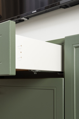 Тумба Марион 16.167 дымчатый зеленый K521, олива шагрень AG 1050 ПВХ, белый PE шагрень