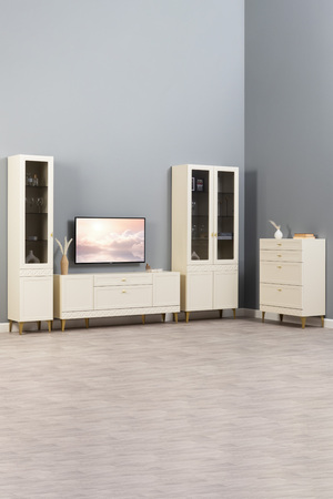 Тумба Марион 16.167 слоновая кость С341 PE, слоновая кость 6898 ПВХ, белый PE шагрень